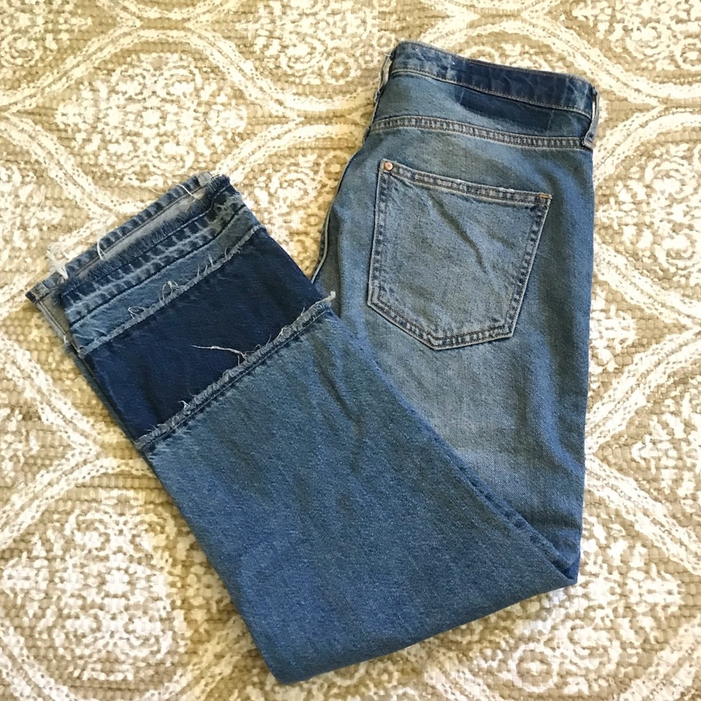 Cropped scare crow styled jeans